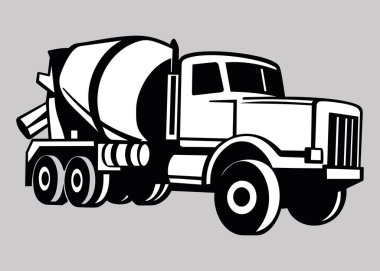 beton karıştırıcı vektör simgesi beyaz arkaplanda izole edildi