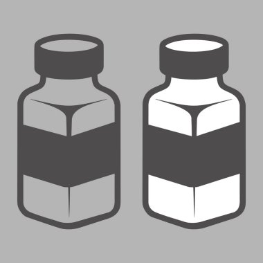 ilaç kavanozu vektör simgesi beyaz arkaplanda izole