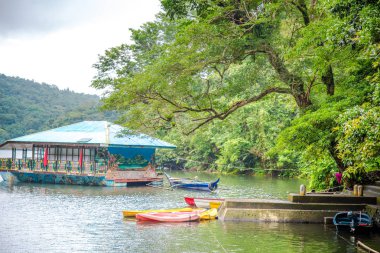Sakin Bulusan gölde Sorsogon, Filipinler.