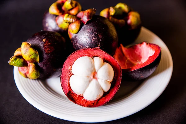 Vitamin Buah Mangosteen Kaya — Stok Foto