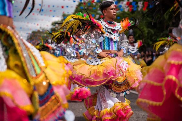 Desfile Máscara Sorridente Colorido 2018 Masskara Festival Bacolod City Filipinas — Fotografia de Stock