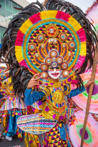 Desfile Coloridas Máscaras Sonrientes Festival Masskara 2018 Bacolod City Filipinas —  Fotos de Stock