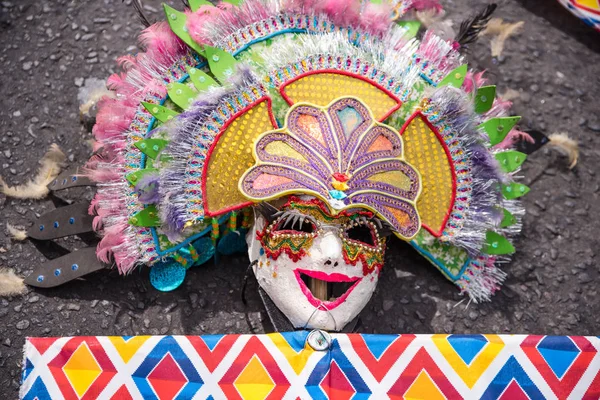 Parade Colorful Smiling Mask 2018 Masskara Festival Bacolod City Philippines — Stock Photo, Image