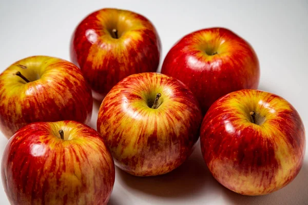 Apples on white background