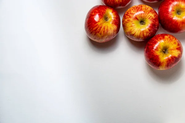 Apples on white background