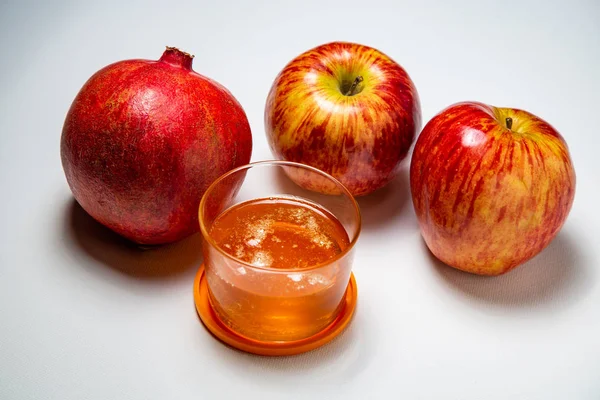 Apples on white background