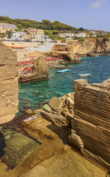 Les Belles Côtes Italie Salento Seascape Pouilles Plage Rocheuse Santa — Photo