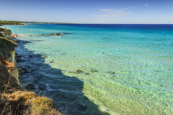 Zomer Leuke Zee Beschermde Oase Van Meren Alimini Turks Bay — Stockfoto