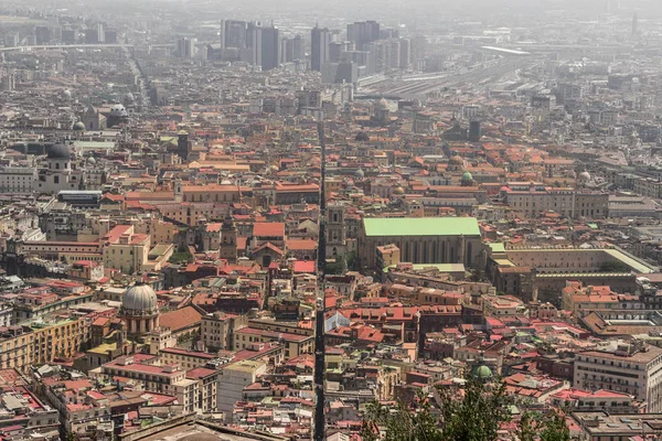 Kilátás Spaccanapoli Utcai Város Központjában Nápoly Napoli Város Skyline Történelmi — Stock Fotó