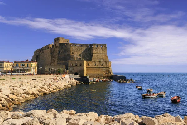 Castel Dell Ovo Egg Castle Medieval Fortress Bay Naples Italy — стоковое фото