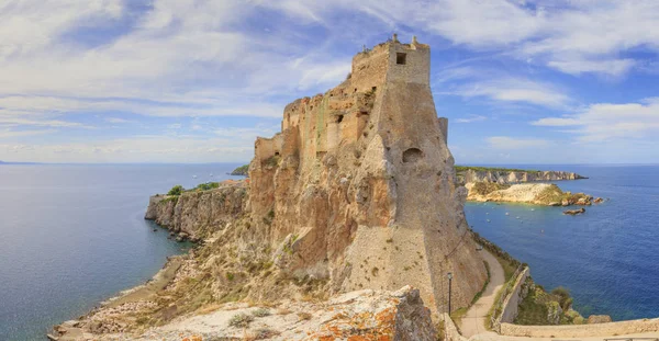 Archipelag Wyspy Tremiti Widok Wyspę San Domino Pobliskiej Wyspy San — Zdjęcie stockowe