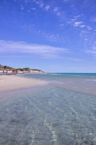 Uitzicht Het Strand Van Alimini Apulië Italië — Stockfoto