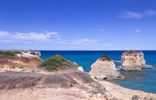 Costa Più Bella Della Puglia Torre Sant Andrea Otranto Italia — Foto Stock