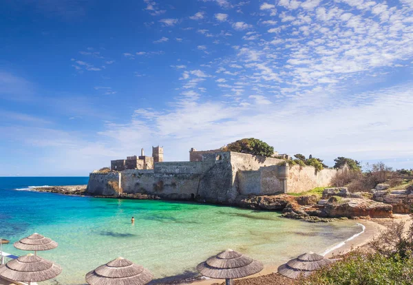 Strand Van Apulië Porto Ghiacciolo Gelegen Het Zuiden Van Monopoli — Stockfoto