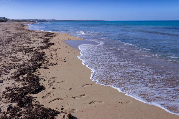 Wybrzeże Apulii Plaża Capitolo Monopoli Włochy — Zdjęcie stockowe