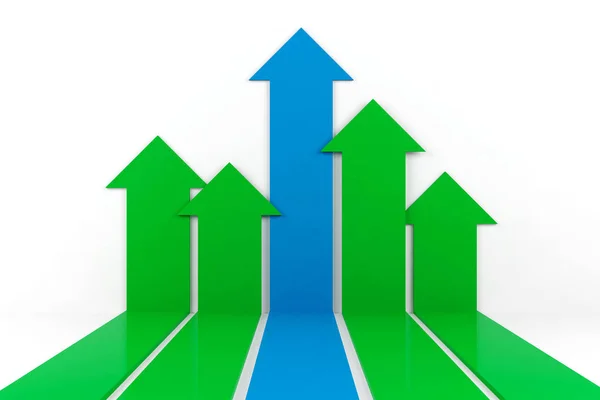 Business Arrow Graph Rendering — Stock Photo, Image