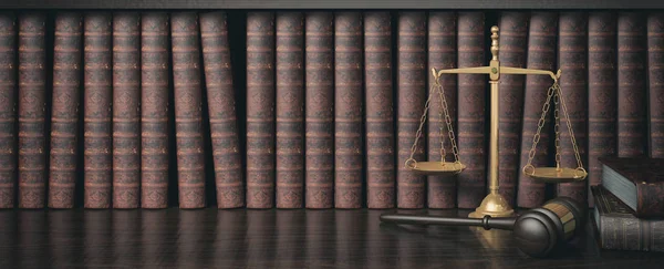 Alacsony Kulcs Szűrő Jog Könyvespolc Bíró Marokkal Arany Skála Rendering — Stock Fotó