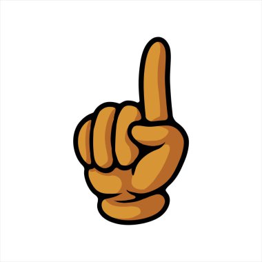 Sarı eldiven çizgi film vektör çizimi