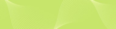 Pankart dalgalarıyla soyut arkaplan. Web pankartı boyutu. Çizgileri olan vektör arkaplanı. Tasarım elementi izole edildi. Yeşil gradyan. Bahar, yaz. Çevre, vejetaryen, doğa