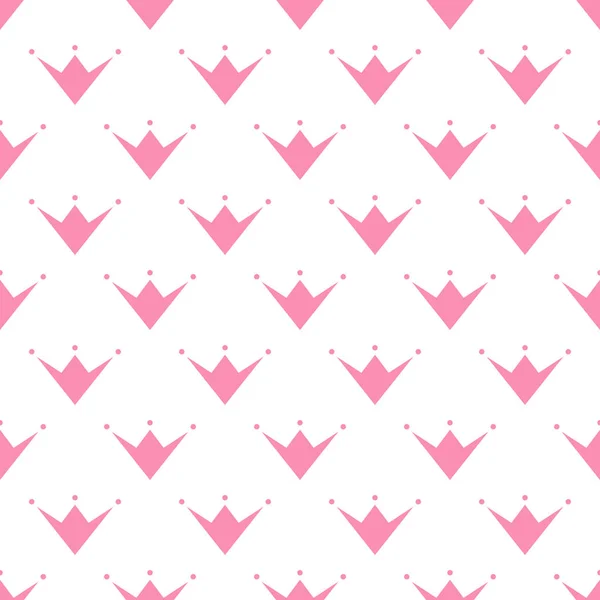 Бесшовный Узор Творческие Обои Абстрактной Розовой Короны Белом Фоне Элегантная — стоковый вектор
