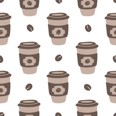 kahve seamless modeli. 