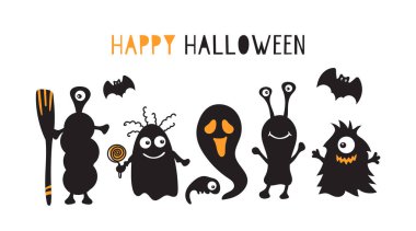 Mutlu Cadılar Bayramı Kartı. 