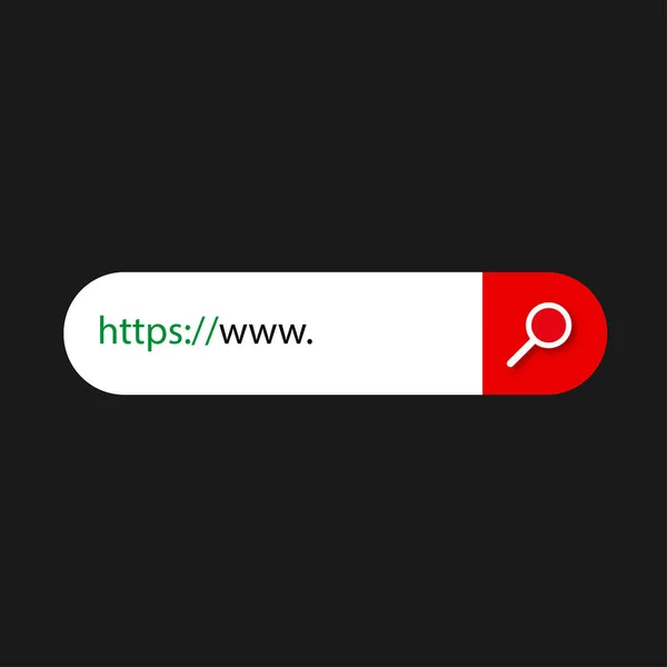 Www Icon Web Site Search Bar — Stock Vector