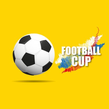 Sarı zemin üzerine futbol topu