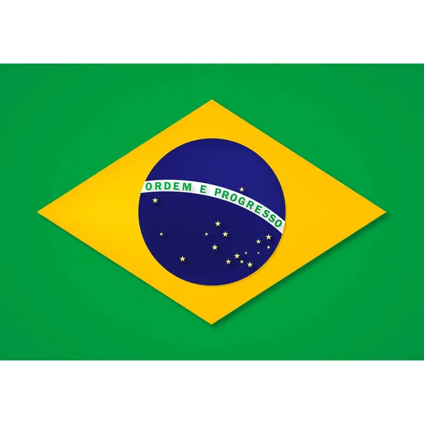 Bandeira Realista Brasil — Vetor de Stock