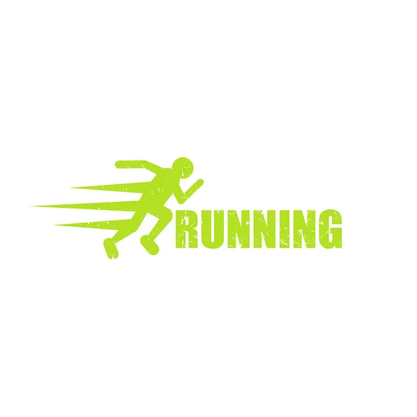 Man Wordt Uitgevoerd Logo Van Een Running Man — Stockvector