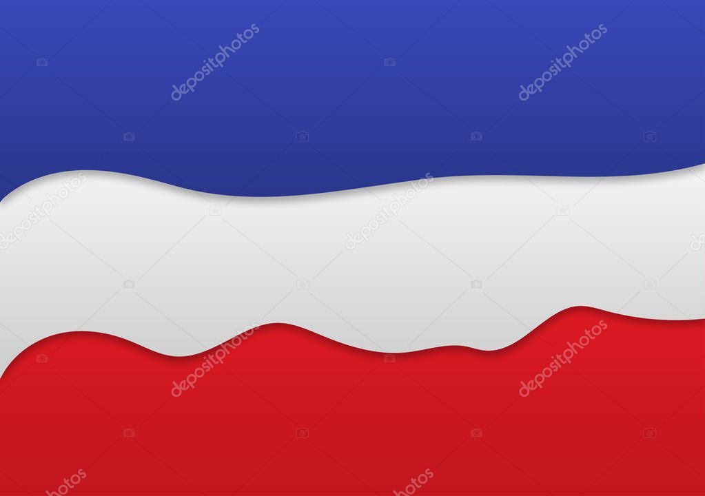 Flag of France in abstract composition, vector illustration
