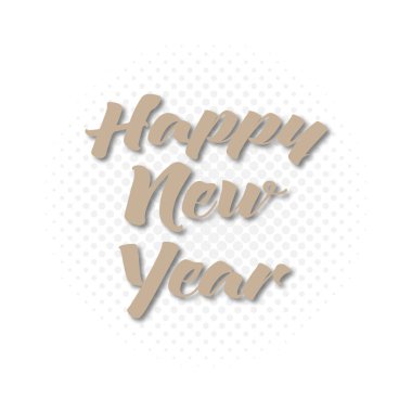 Altın Happy New Year hat tebrik kartı el vektör yazı tipi yazı yeni yıl için çizilmiş