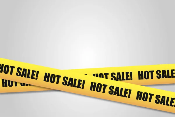 Ruban de police avec une inscription Hot Sale, avec espace pour le texte — Image vectorielle