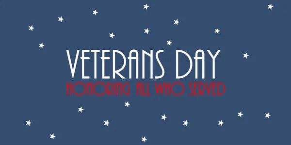 Den veteránů nápis. Vlajka USA — Stockový vektor