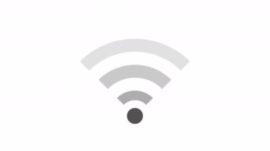 WiFi Simgesi düz jpg Web hareketi 4k video