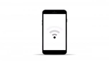 Telefon ekranında Wi-Fi Simgesi 4k animasyon videosu