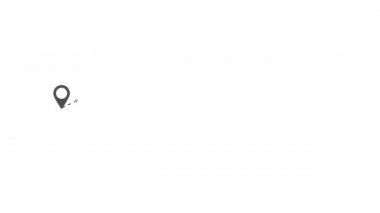 Uçak hattı rotası uçuş rotasının başlangıç noktası ve çizgi izi 4k video animasyonu olan vektör ikonu