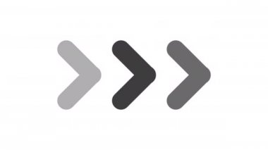 Oklar sağa doğru hareket ediyor. Beyaz arkaplanda hareket videosu 