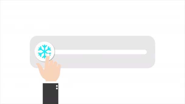 Slider Snowflake Social Media Isolated White Background Animation Video — Stock Video