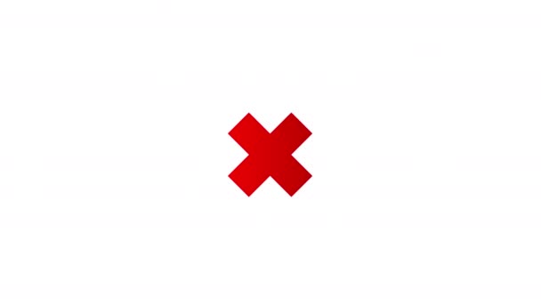 Animation Mouvement Symbole Croix Rouge Motion Graphics Contexte Transparent — Video