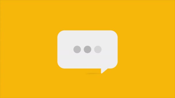 Sms Masaż Ruch Wideo Żółtym Tle — Wideo stockowe
