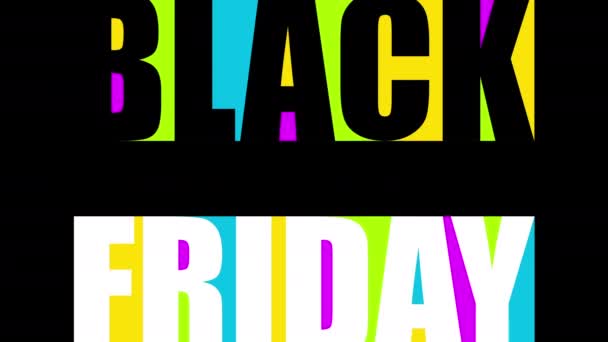 Black Friday Verkauf Black Friday Sale Promotion Motion Videomaterial — Stockvideo