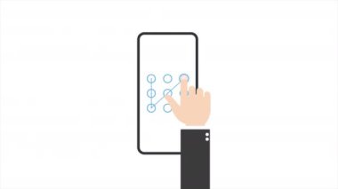 Telefon animasyon videosundan bir güvenlik anahtarı giriyor