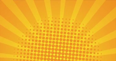 Klasik turuncu arka plan animasyon 4K video. Retro 80 'in geçmişi