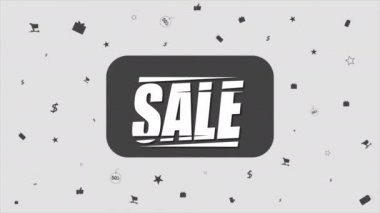 Süper satış afişi, özel teklif, 4k animasyon videosu