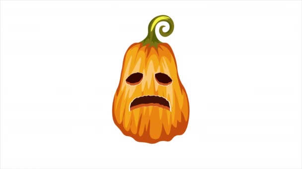 Jack Lanterne Dessin Animé Citrouille Halloween Effrayante Citrouille Mouvement Graphique — Video