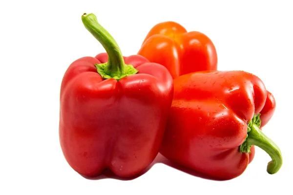 Paprika Paprika Paprika Isoliert Auf Weiß Paprika Mit Schnittpfad — Stockfoto