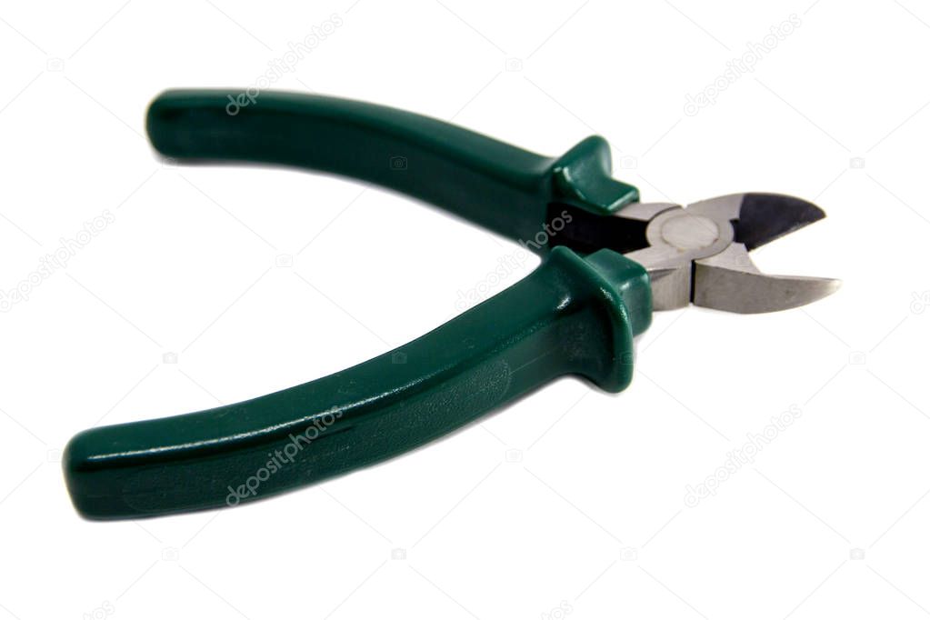 view of Metal wire cutting pliers hand work tool equipment