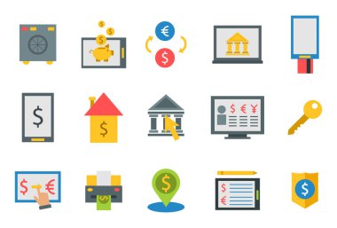 İşyeri vektör çizim düz stilde bankacılık online ödeme yöntemleri teyit Finans mobil ödeme.
