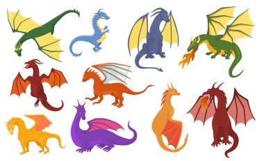 Dragon karikatür vektör şirin yusufçuk dino karakter bebek dinozor çocuklar fairytale dino illüstrasyon çocukça için izole üzerinde beyaz arka plan belirleme